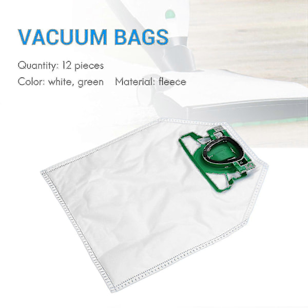 12-pack dammsugarpåsar för Vorwerk Kobold Vk200 dammsugarpåse Fp200 dammsugarpåse gx20241206223
