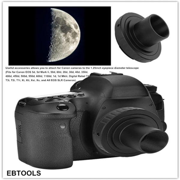 #Passar för EOS Canon T-ringadapter Teleskopfäste Adapter Teleskopkameraadapter#