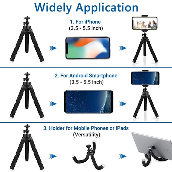 #Joustava Puhelimen Tripod ja Bluetooth-Kaukosäädin Kameran Sulkijalle#