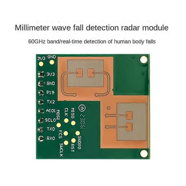 LD6002C 60G Millimeterbølgeradar Sensor Fmcw Berøringsfri Sensor, til Falddetektering
