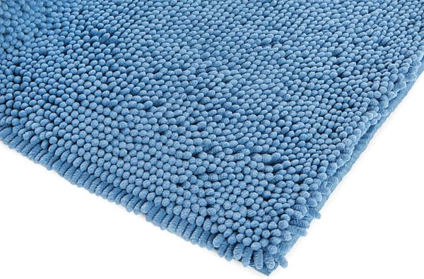 *Halkskyddad hög lugg mikrofiber badmatta 40 x 60m Blå*
