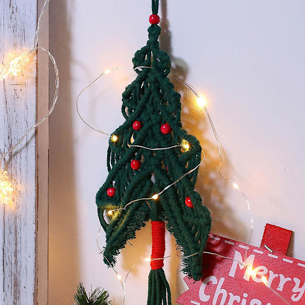 Handvävd Macrame-väggbonad Julgran Hängande Smycke Barn Baby Rum Väggdekorationer Tillbehör