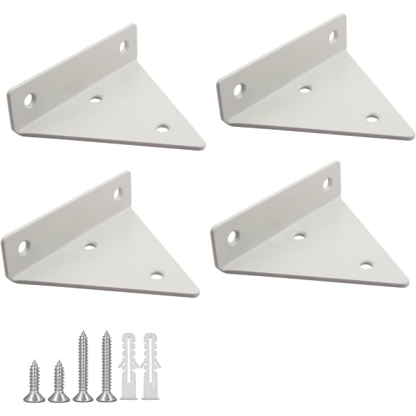 4 Pieces Floating Shelf Brackets Floating Metal Triangle Shelf B