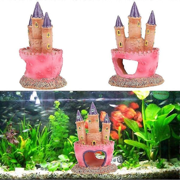 Resin Akvarium Dekor Mini Træmand Model Båd Hus Bro Drivtømmer
