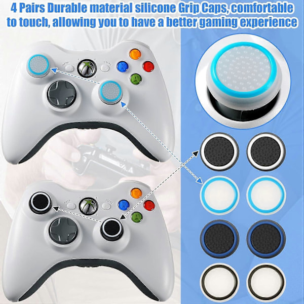 37 stk. Analog Joysticks Reparasjonssett Kompatibelt med Xbox One-kontrollere, Inkluderer Bumper-knapper Erstatning Thumbstick Hatt Silikon Hatt Deksel med Sc