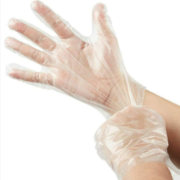 500-pack Engångshandskar i Transparent PE-plast, Klar Polyeten