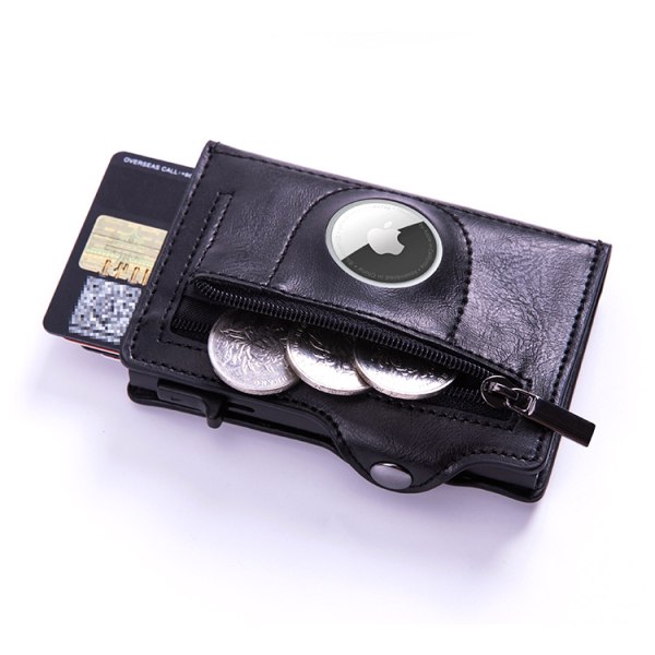 Svart RFID-skydd för män - AirTag Aluminium kreditkortshållare