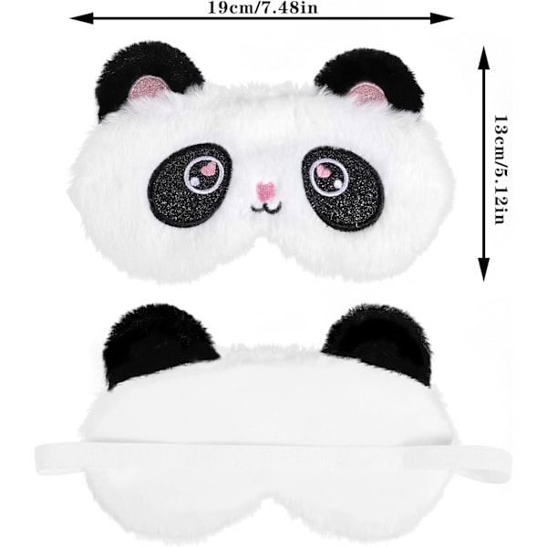 Lasten unimaaskit, 3D Plushiset unimaaskit söpöjä hauskoja piirrettyjä pandakarhuja