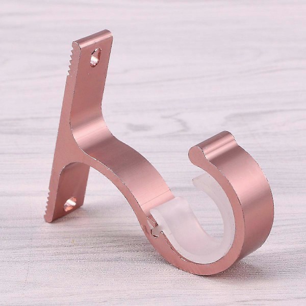 2 ST Gardinstång Aluminiumlegering Tjockt Enkelt Fäste Monteringsfäste (Roséguld)