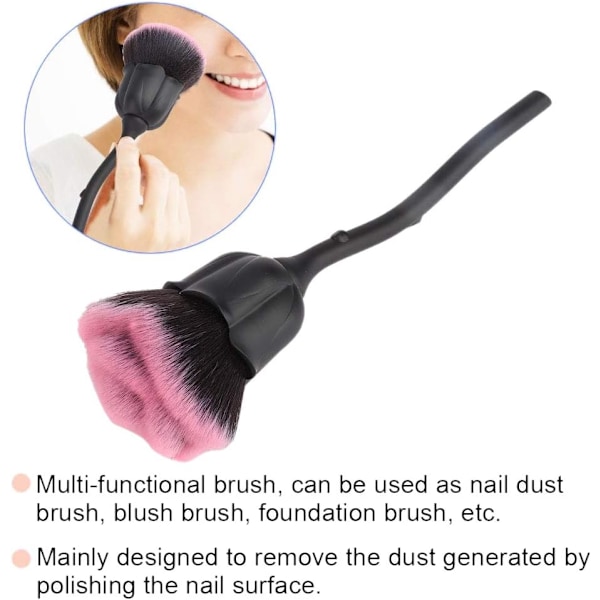 *Nagelkonst Dammborste För Manikyr Roshuvudborste Blush Puderborste*