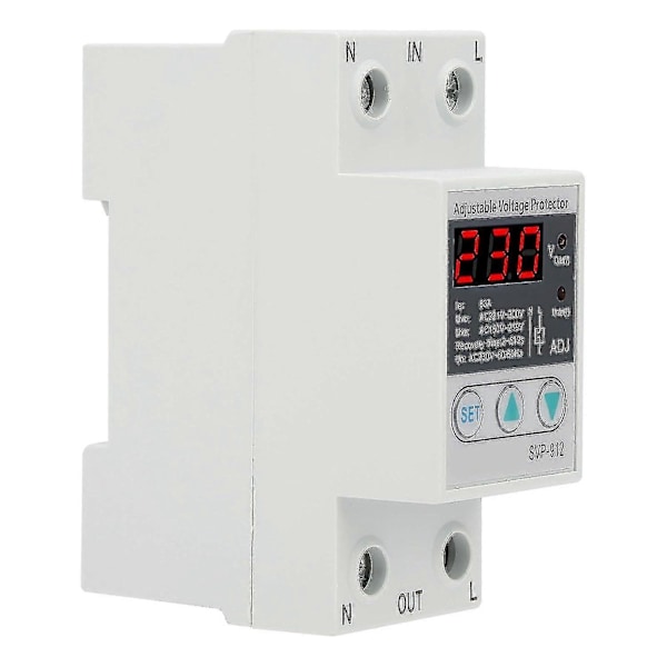 Spänningsskydd, Justerbart Överspännings- och Underspänningsskydd, LED-Display Spänningsstabilisator Överspänningsskydd Strömstabilisator Voltmeter Svp91