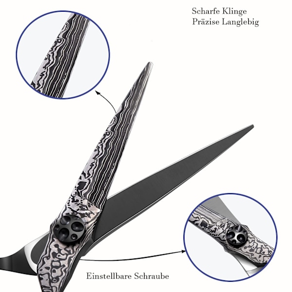 #Hår- og skægtrimmer professionelle hår saks frisørsaks damaskus stål#