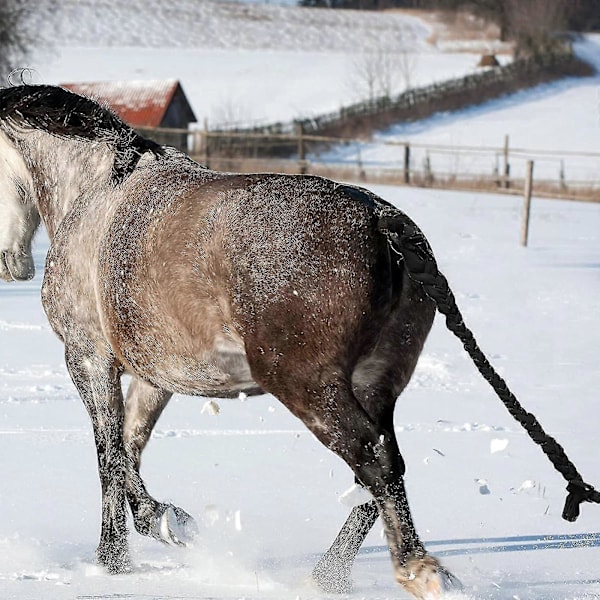 Halebeskytter til Hestehale Sort Flettet Halebeskytter Forhindrer Heste i at Beskadige Haler