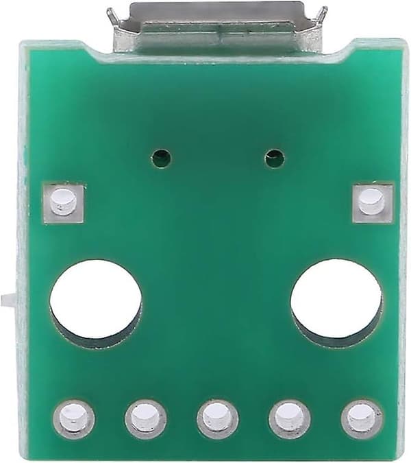 10 stk. Micro USB til Dip Hun Adapter 5 2,54 mm Pitch-Micro USB Lodning (Grøn)