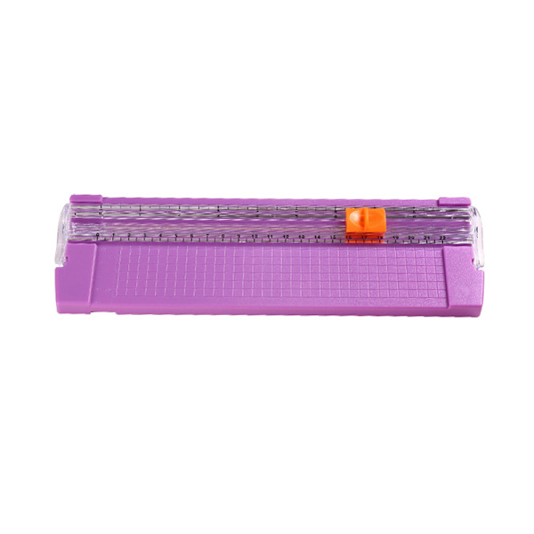 #Mini A4-kutter, lilla, med sikkerhet, for standard kutting av papir#