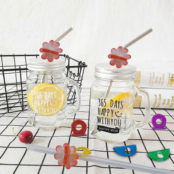 Epoxy Resin Støbeform Cirkel Hjerte Blomst Form Sugerør Dekorationsform DIY Håndværk