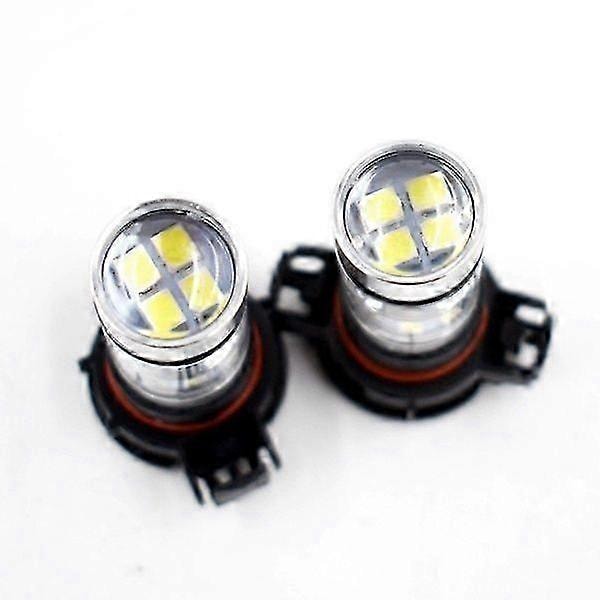 2x 5202 H16 PS24w Høj Effekt 100w 6000k Super Hvide Led Tågelygter DRL Pære