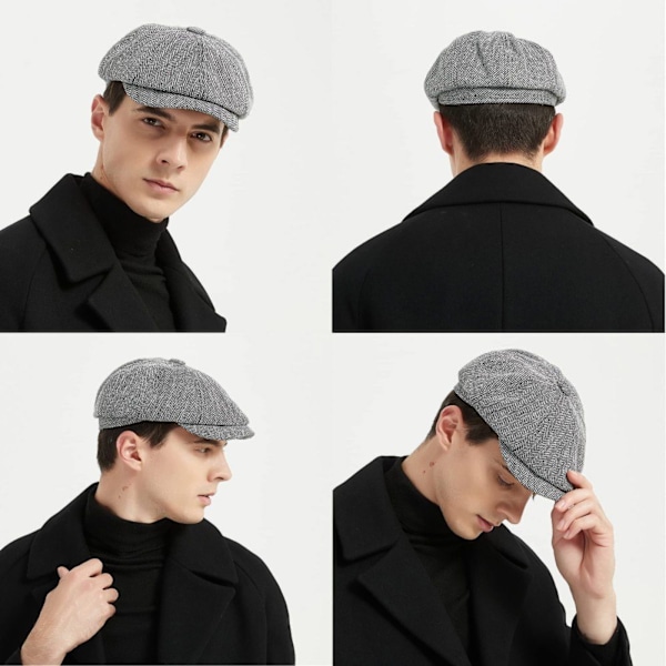 #Flat cap flat cap peaked cap – Gaby Cap finstrikket stoff#