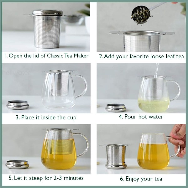 Klassisk Original Te-infuser - Te-infuser Kop - 18/8 Rustfrit Stål