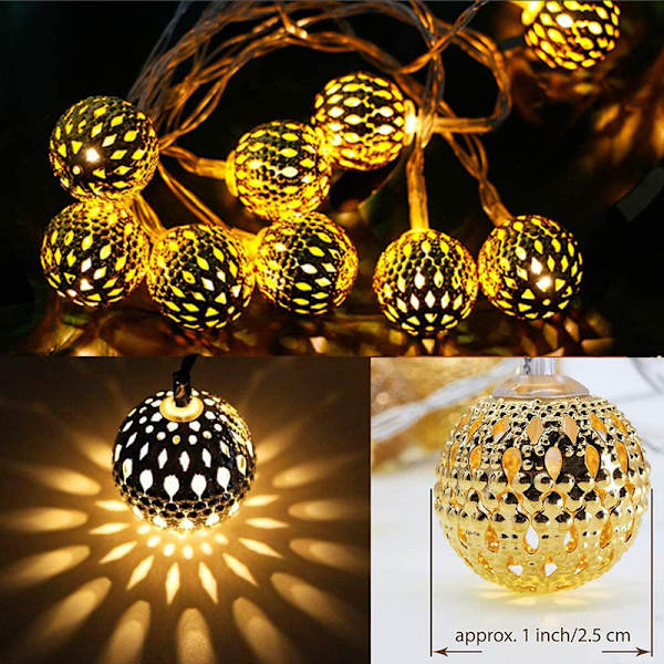 *Marockansk lampa, juldekoration, inomhusljusgirlang, 3 mete*