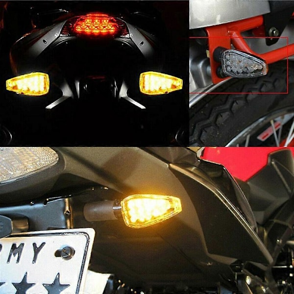 4 stk. Blinklys Flydende Blinklys 14 Led 12v Motorcykel