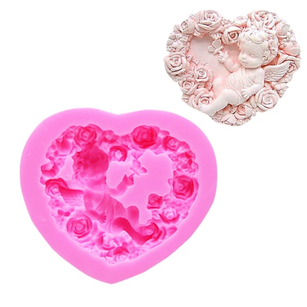 /#/Roses Love Angel Doll Silicone Mould Flip Cake Chocolate Decorati/#/