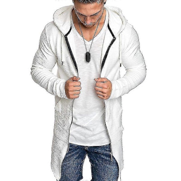 Herre Sport Hettegenser Glidelås Lang Sweatshirt Jakke Topper