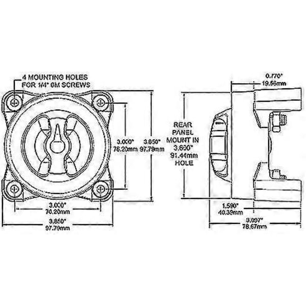 350 Amp Marine Dobbelt Kontakts Batteri Isolator 4 Position Motorcykel Afbryder Batteri Kontakt Til Biler, Både, Køretøjer