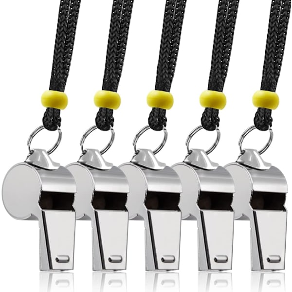 5-pak Fløyte med Justerbar Lanyard, Dommerfløyte for Lærere