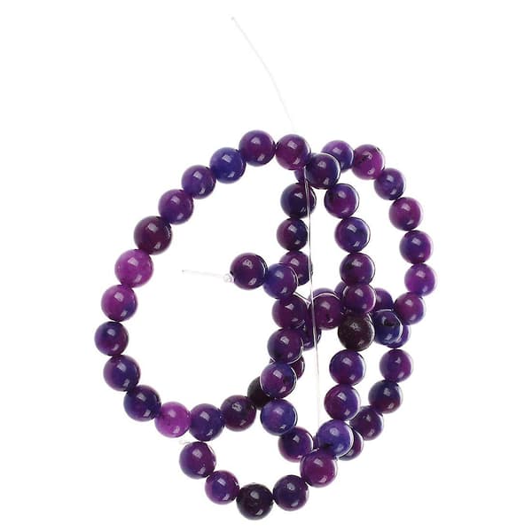 Sugilite ædelsten runde perler 6mm lilla