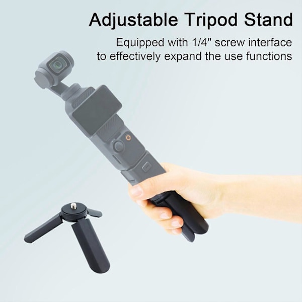 Mini Stativ Kompakt Infällbart Stabilt Stöd med 1/4\" Skruvgränssnitt Kamerafäste för DJI Osmo Pocket3