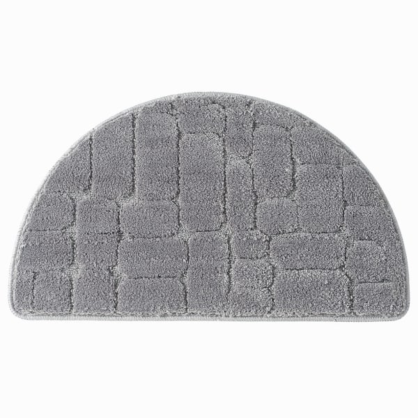 Halvmåneformad Absorberande Mikrofiber Golvmatta (Grå) - Entré
