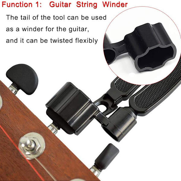3-pak Pro-Winder Gitarstreng-Spole, Gitarstreng-Kutter, Gui