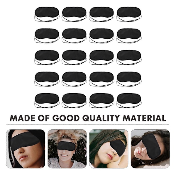 20 st Polyester Ögonskydd Hudvänlig Ögonbindel Sovmask