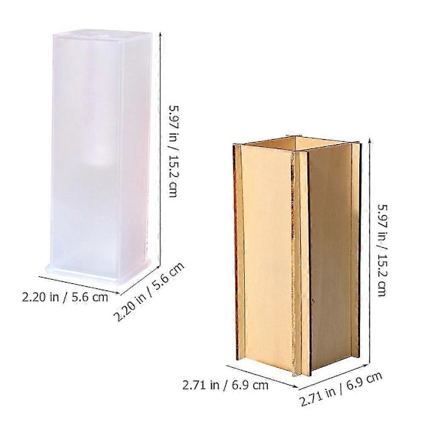 1 Set Silikon Kuboid Vas Form Praktisk Blomvas Tillverkningsform DIY Plantvas Form