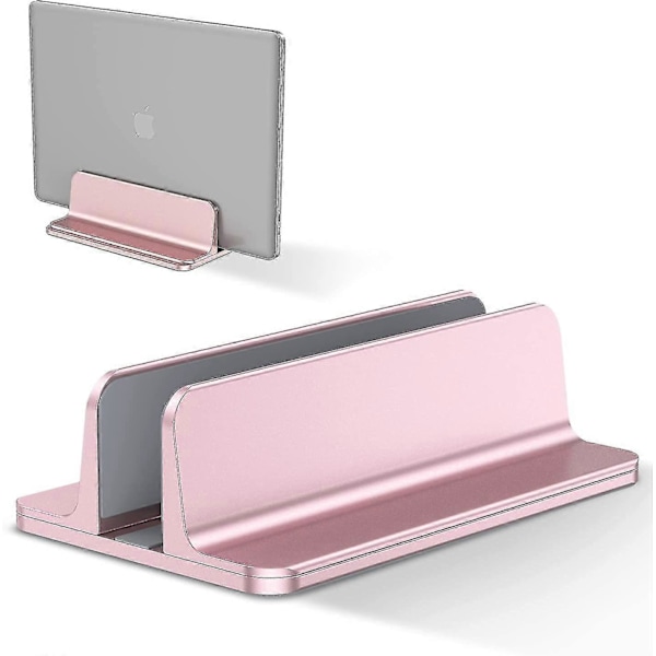 Vertikalt Laptopställ, justerbart i aluminium - Rosa