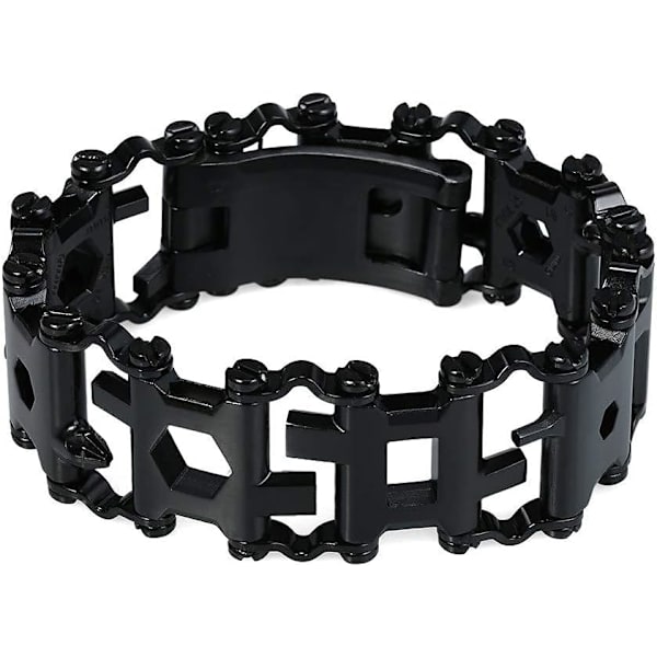 29-i-1 Multiverktygsarmband Svart Glans Armband Stainl