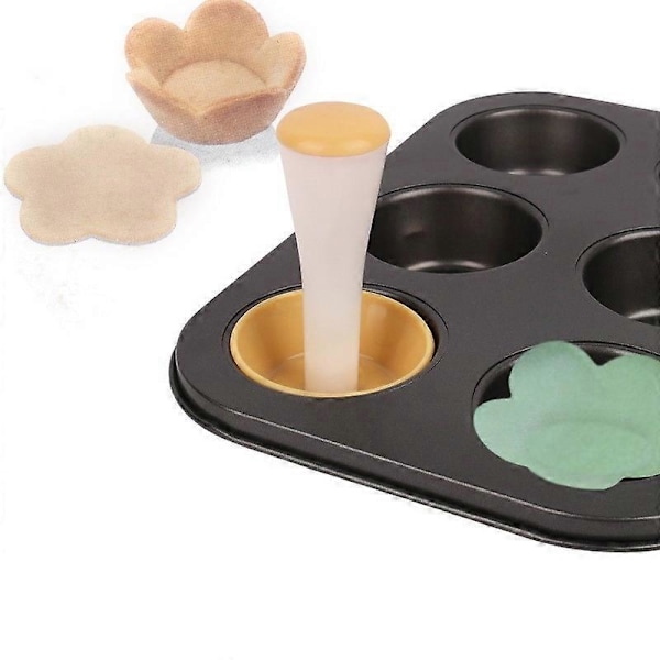Tartelettformar, Degpressare Kit Fruktpaj Maker Blomma/Cirkel Kakor Kex Skärare Bakverktyg för att Göra Cupcake Muffin, Pecannötpajer, Che