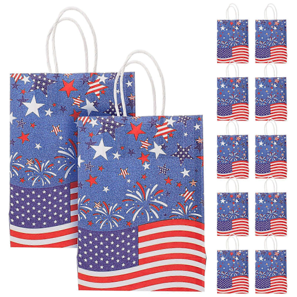 12 st Presentpåsar Papper Presentpåsar Förvaringspåsar Presenthållare Party Favor Kassar