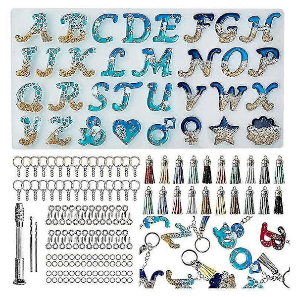 Omvänd Bokstav Hartsform Kit, Silikonform För Harts DIY