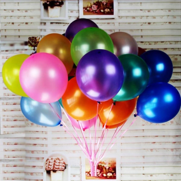 50 flerfarvede balloner Pearly Pearl balloner. Oppustelig fødsel
