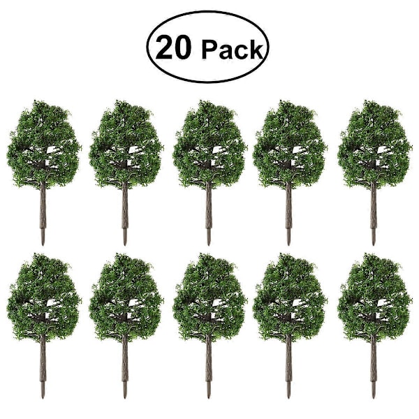 Winomo 20 stk. 9 cm Landskabsmodel Træ Simulationstræ (Mørkegrøn)
