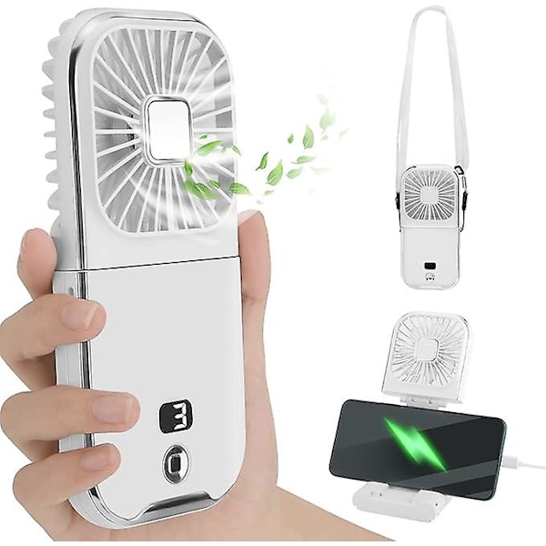 Kannettava tuuletin, kannettava minituuletin, kädessä pidettävä tuuletin, 4-nopeuksinen pieni henkilökohtainen tuuletin, taskutuuletin, 180 ladattava hiljainen USB-tuuletin ulkoiluun, matkustamiseen