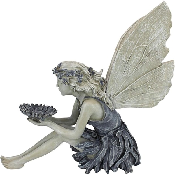 Tudor og Turek Sitting Fairy Statuette, 3D Outdoor Figures Ange