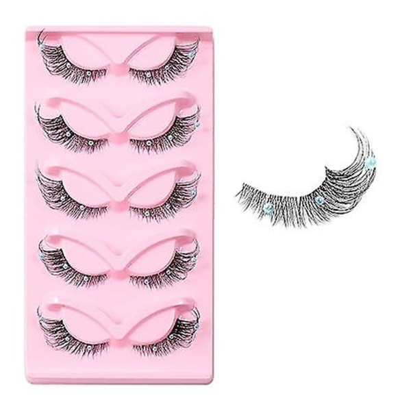 Fox Eyes Ögonfransar Wispy Cats Eye Falska Ögonfransar Naturligt Utseende Angel Wing Fransar Som Ser Ut Som Extensions Faux Mink Fransar Lösögonfransar