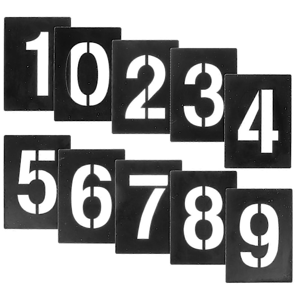 1 Set Numeromalline 0-9 Osoitenumeromallineet Puulle Maalaamiseen