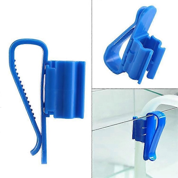 2 stk. Plast Rørfeste Klips Vannrørslange Klemme Justerbar Rørholder Multifunksjonell Monteringsklemme for Vanntank Vannbøtte, 8.5X2.5X5.1cm, Blå