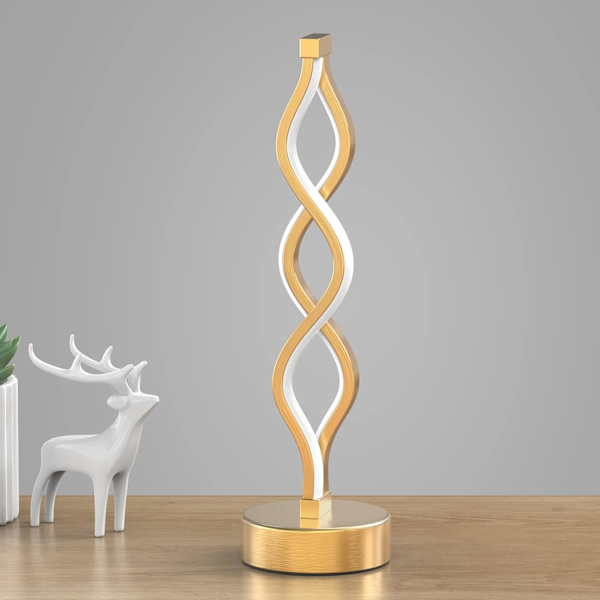Infinity Spiral LED-pöytälamppu Musta, Himmennettävä Metalli Besi