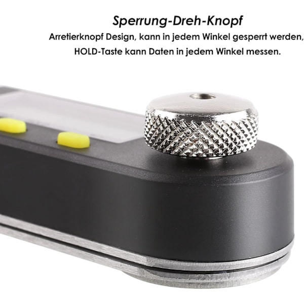 *SJÆLDEN Perle 0-200 mm MULTIFUNKTIONEL DIGITAL VINKELMÅLER 360° Elektronisk Goniometer med Hold og Nulstillingsfunktion*