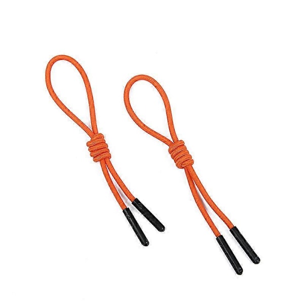 10 st Orange Dragkedjekläppar Elastisk Dragkedjesnöre Förlängare Nylon Dragkedjeersättning för Jackor Bagage Väskor